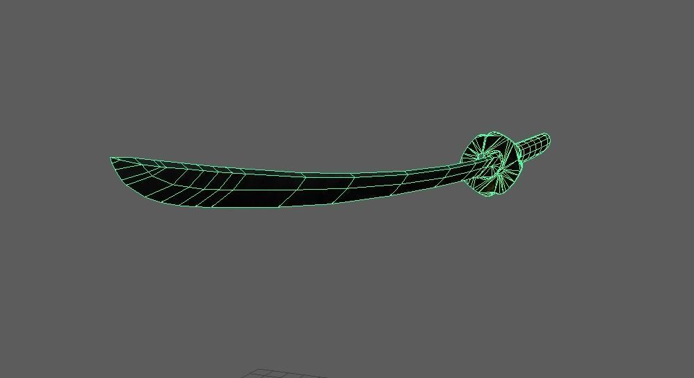 Katana Sword Low-poly 3D model Low-poly 3D model_5