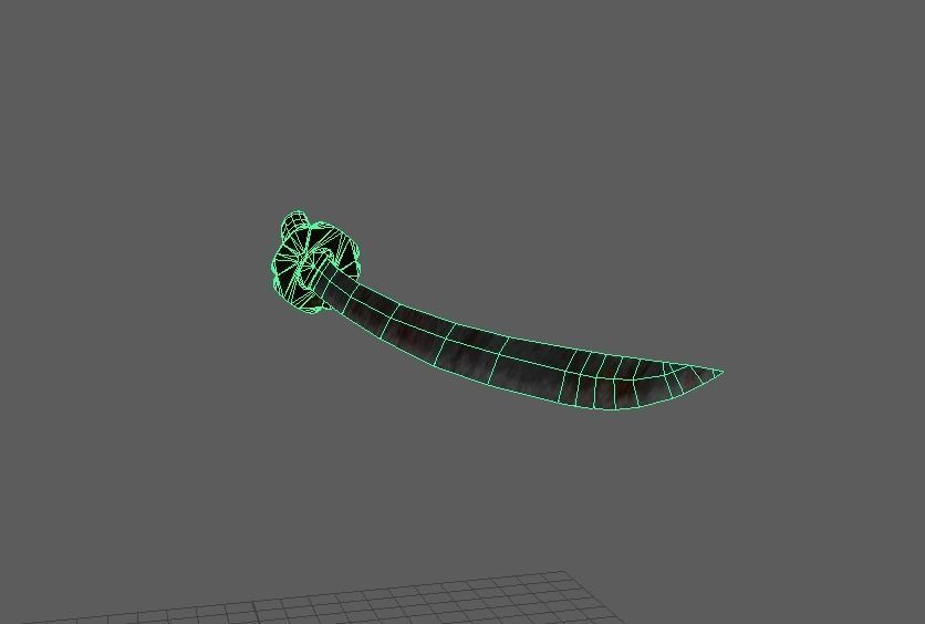 Katana Sword Low-poly 3D model Low-poly 3D model_9