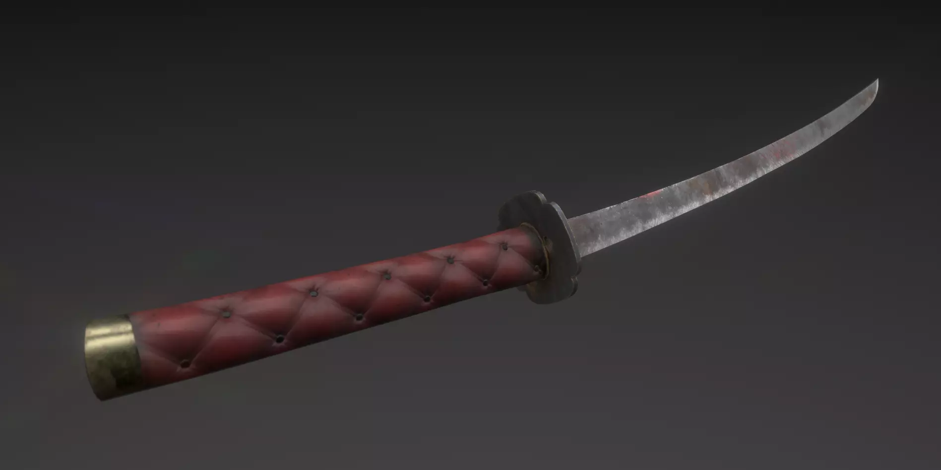 Katana Sword Low-poly 3D model Low-poly 3D model_0