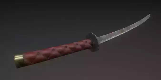 Katana Sword Low-poly 3D model Low-poly 3D model
