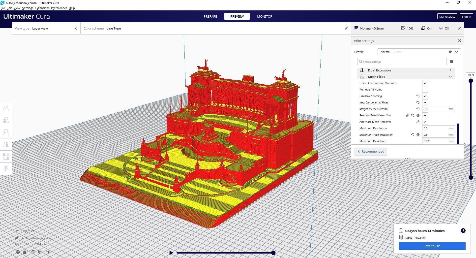 Vittoriano Rome With Sculpture Low-poly 3D model_19