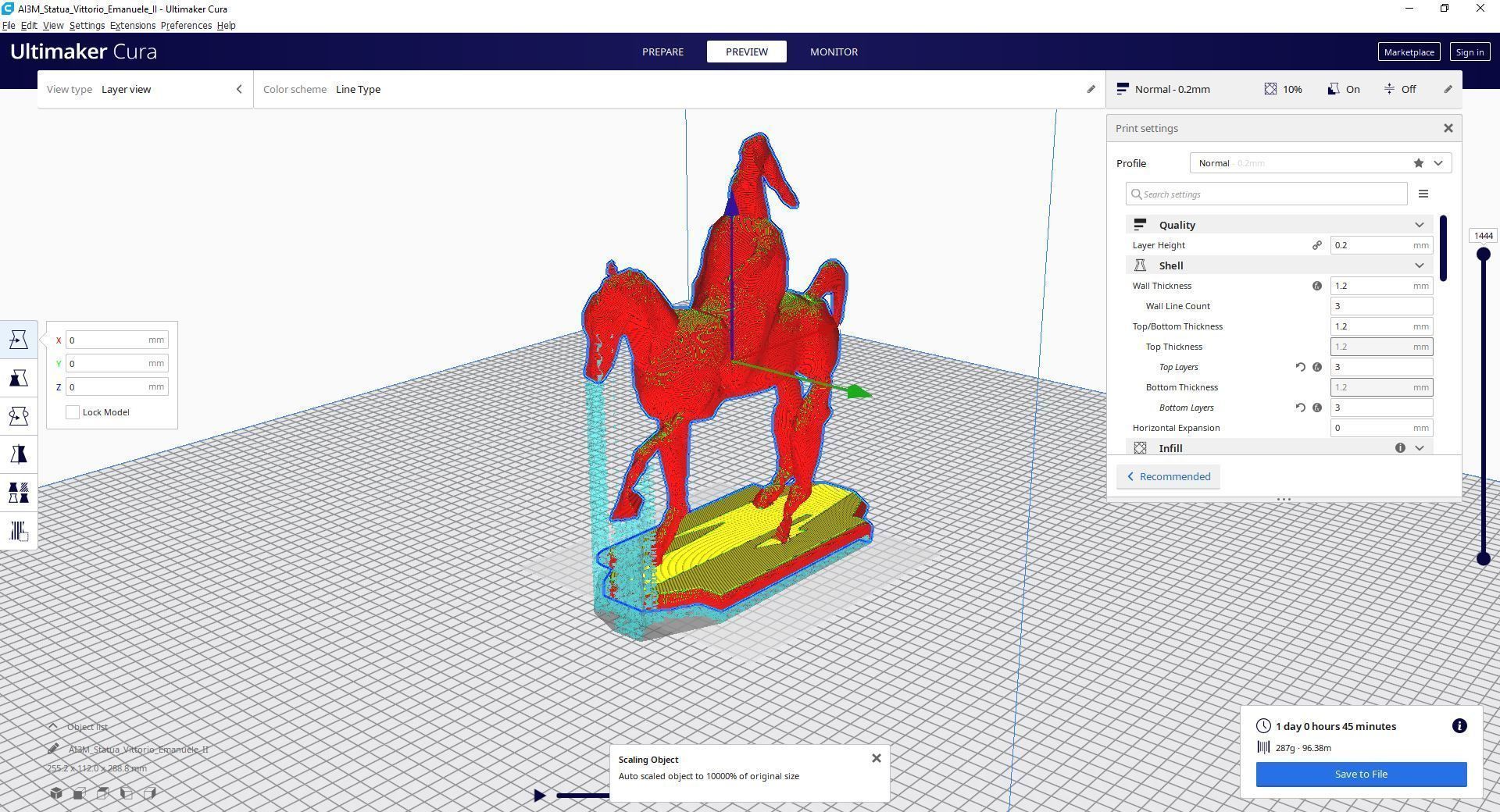 Vittoriano Rome With Sculpture Low-poly 3D model_18