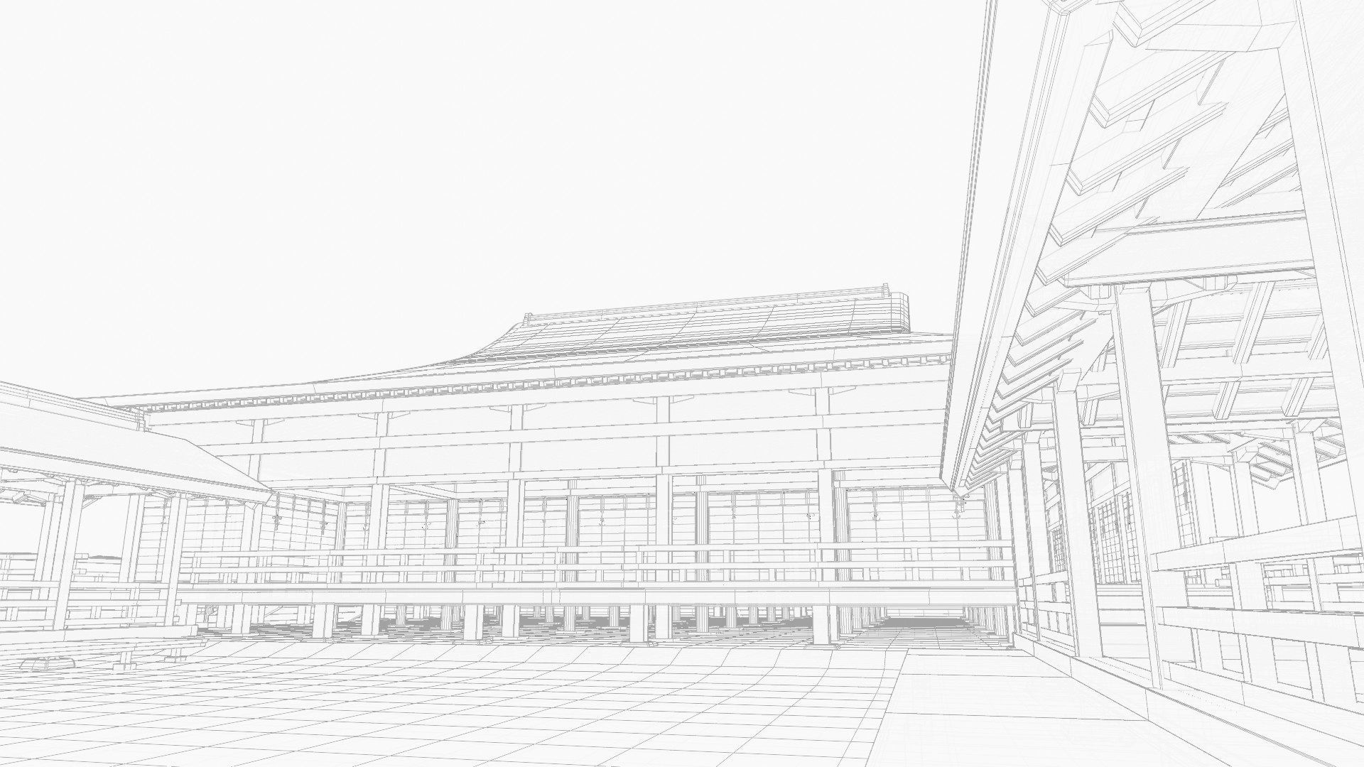 Japanese Medieval House v1 3D model_30
