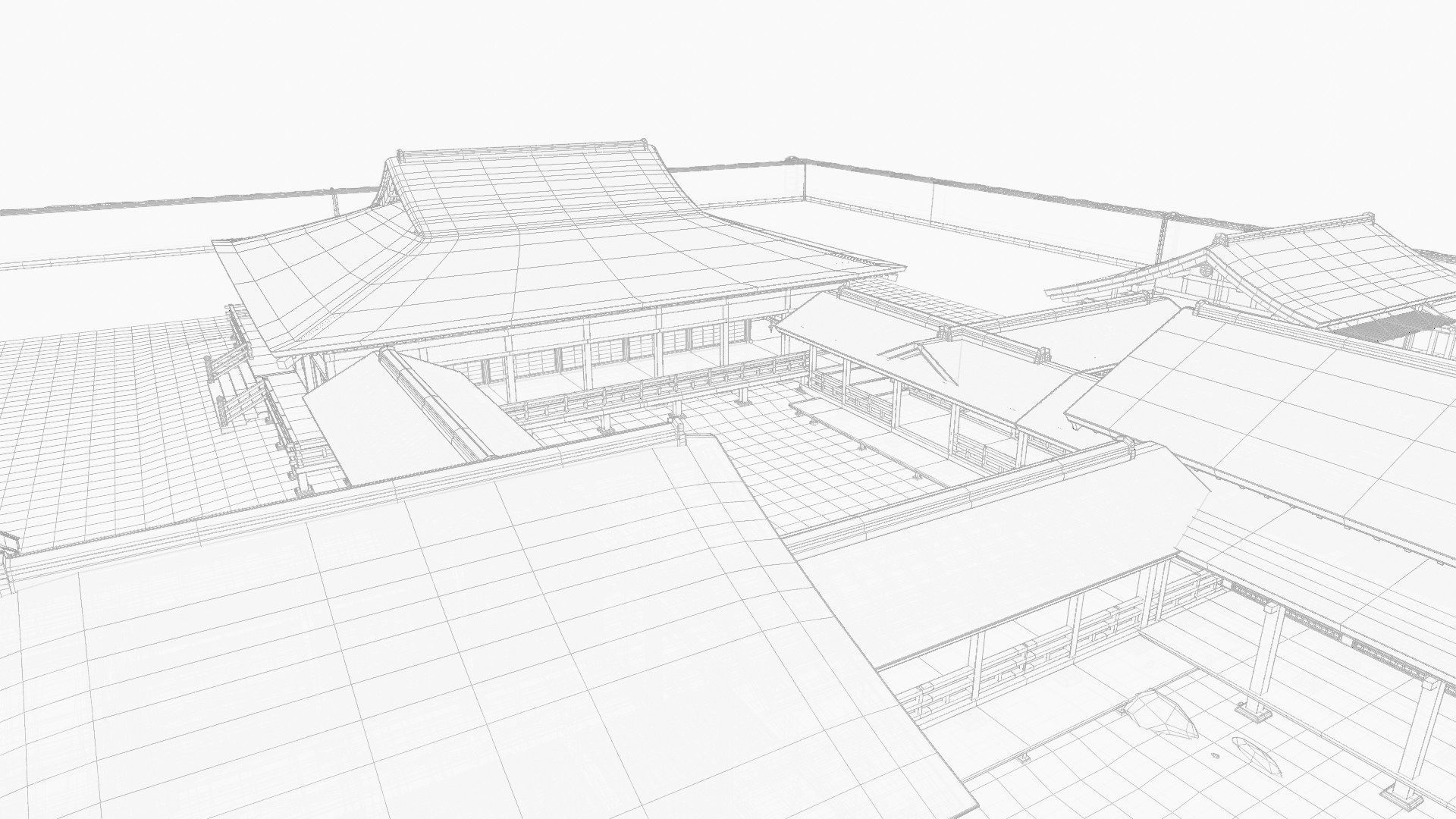 Japanese Medieval House v1 3D model_40