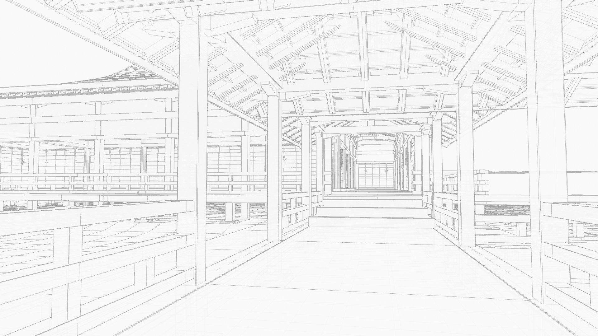 Japanese Medieval House v1 3D model_38