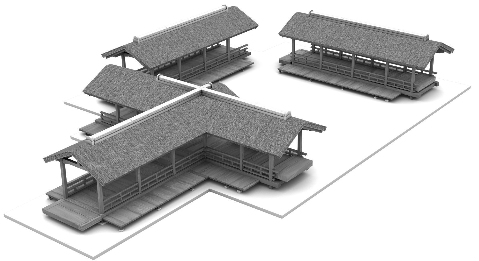 Japanese Medieval House v1 3D model_52