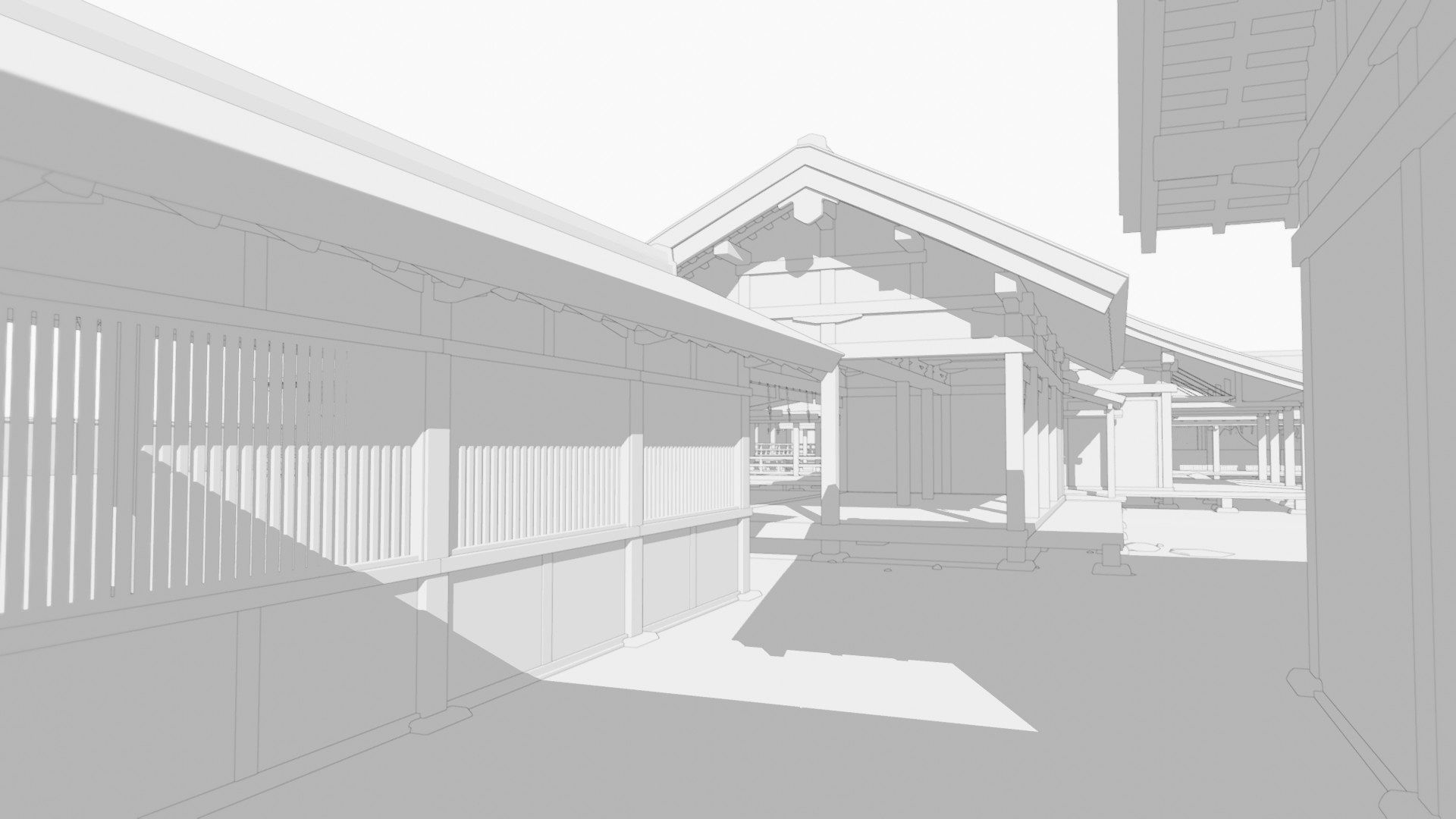 Japanese Medieval House v1 3D model_22