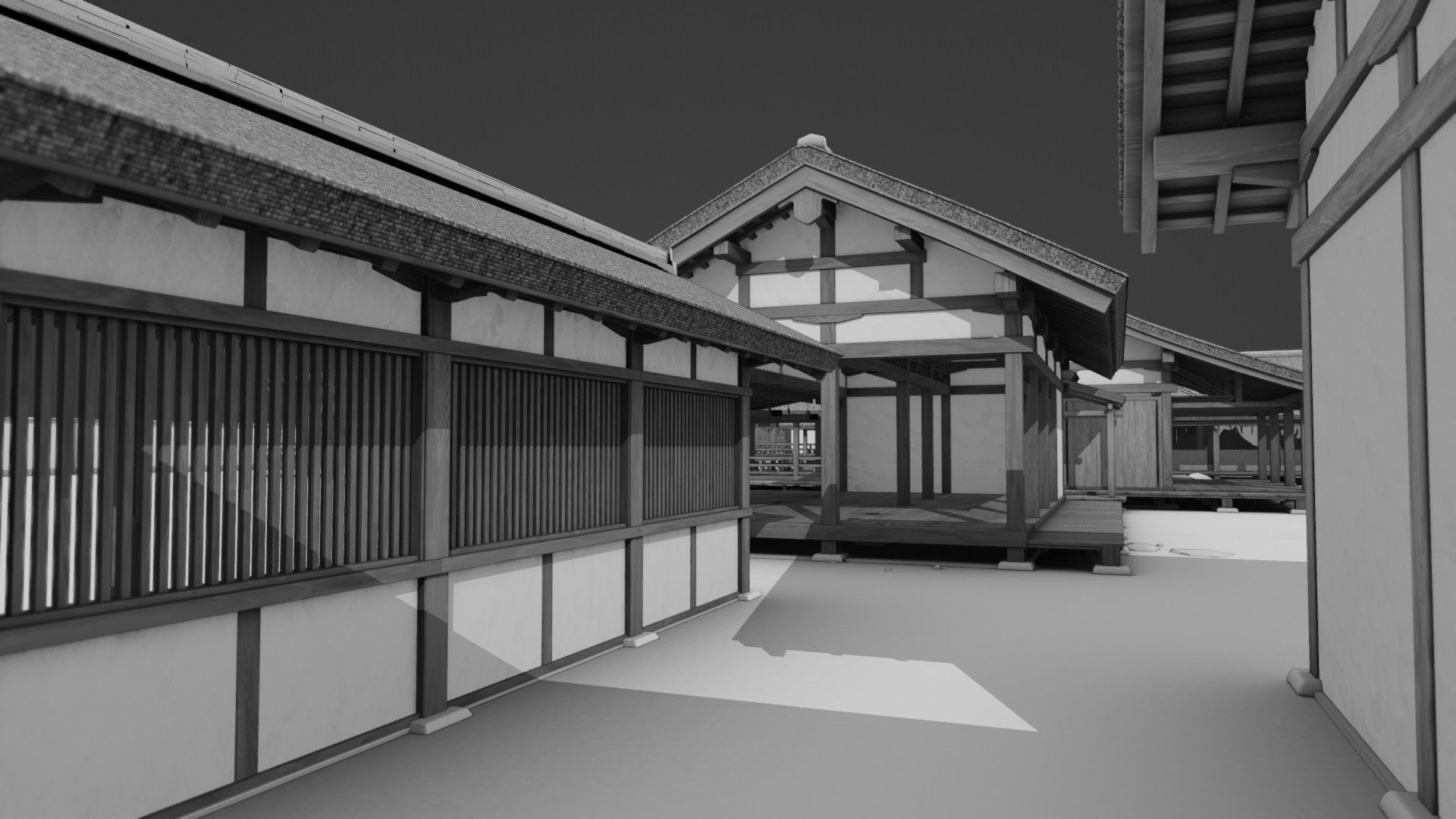 Japanese Medieval House v1 3D model_8