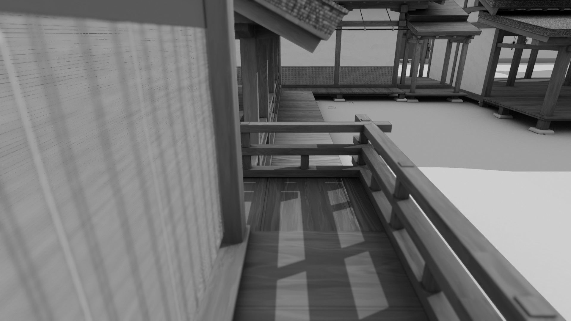 Japanese Medieval House v1 3D model_9