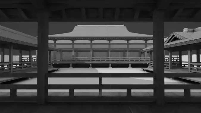 Japanese Medieval House v1 3D model