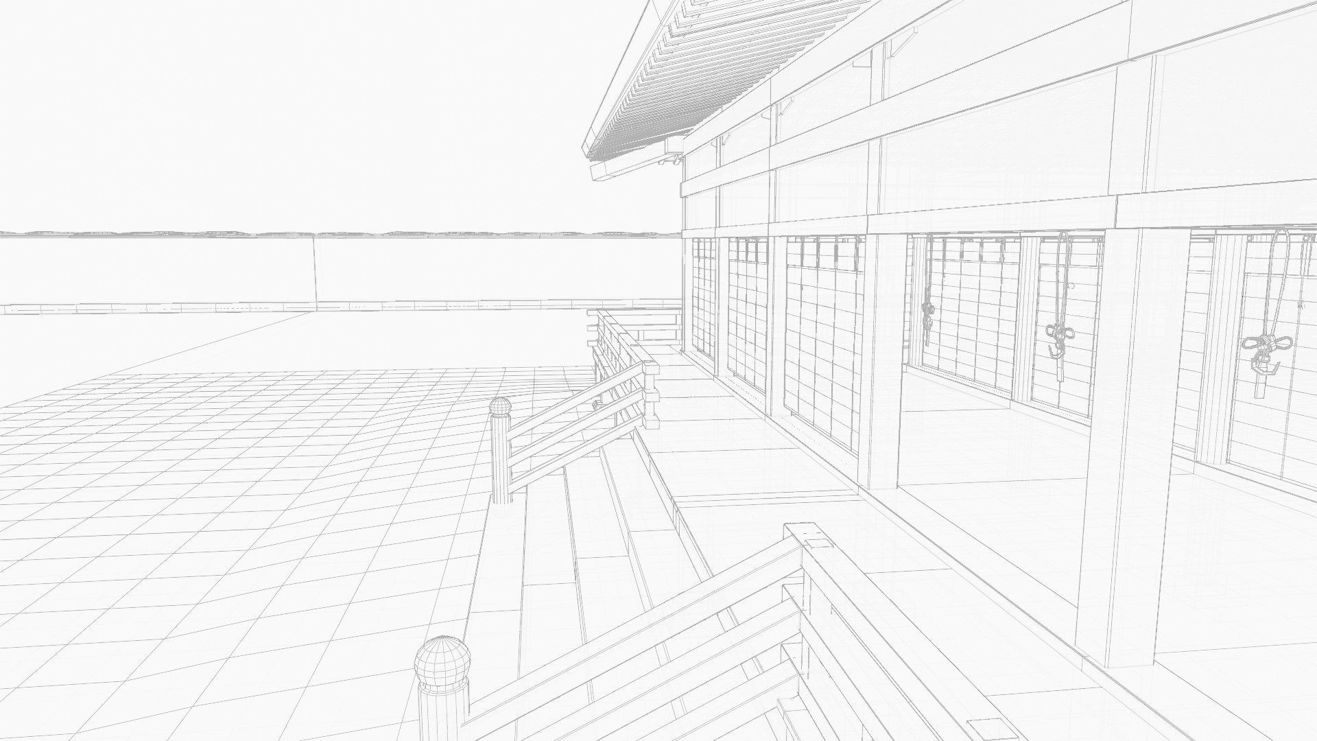 Japanese Medieval House v1 3D model_29