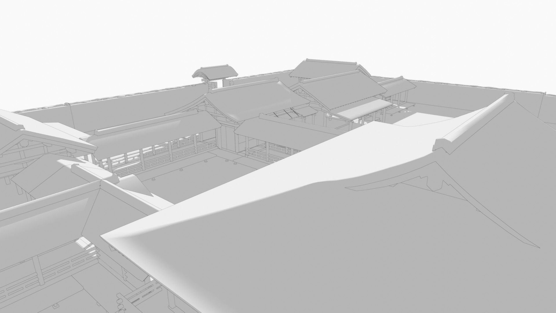 Japanese Medieval House v1 3D model_24