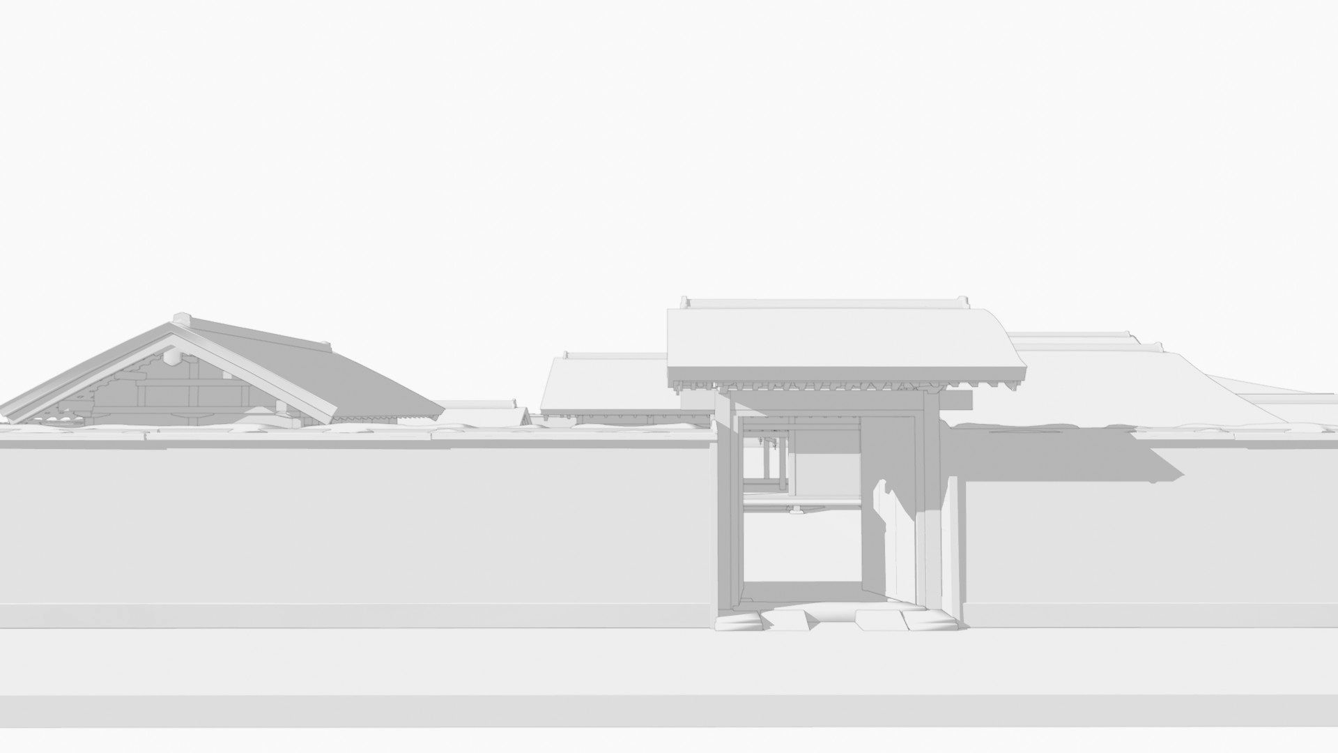 Japanese Medieval House v1 3D model_25