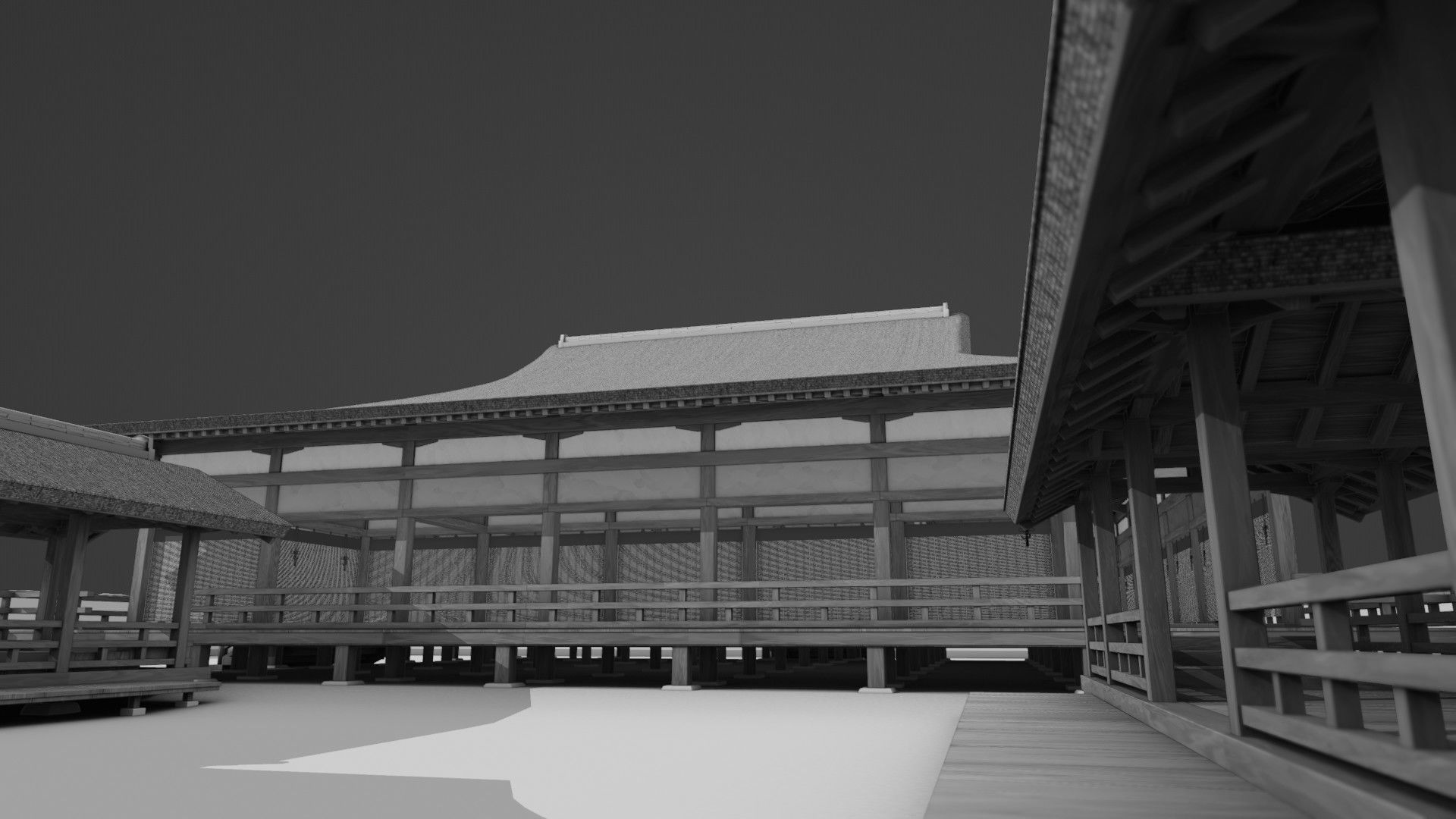 Japanese Medieval House v1 3D model_5