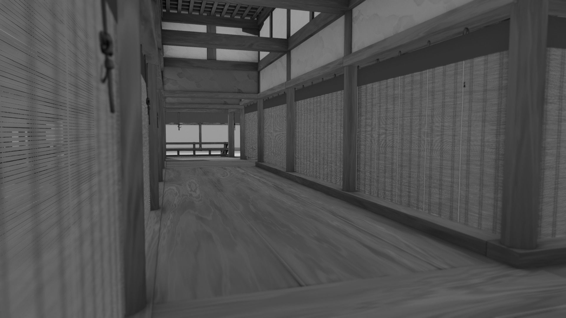 Japanese Medieval House v1 3D model_10