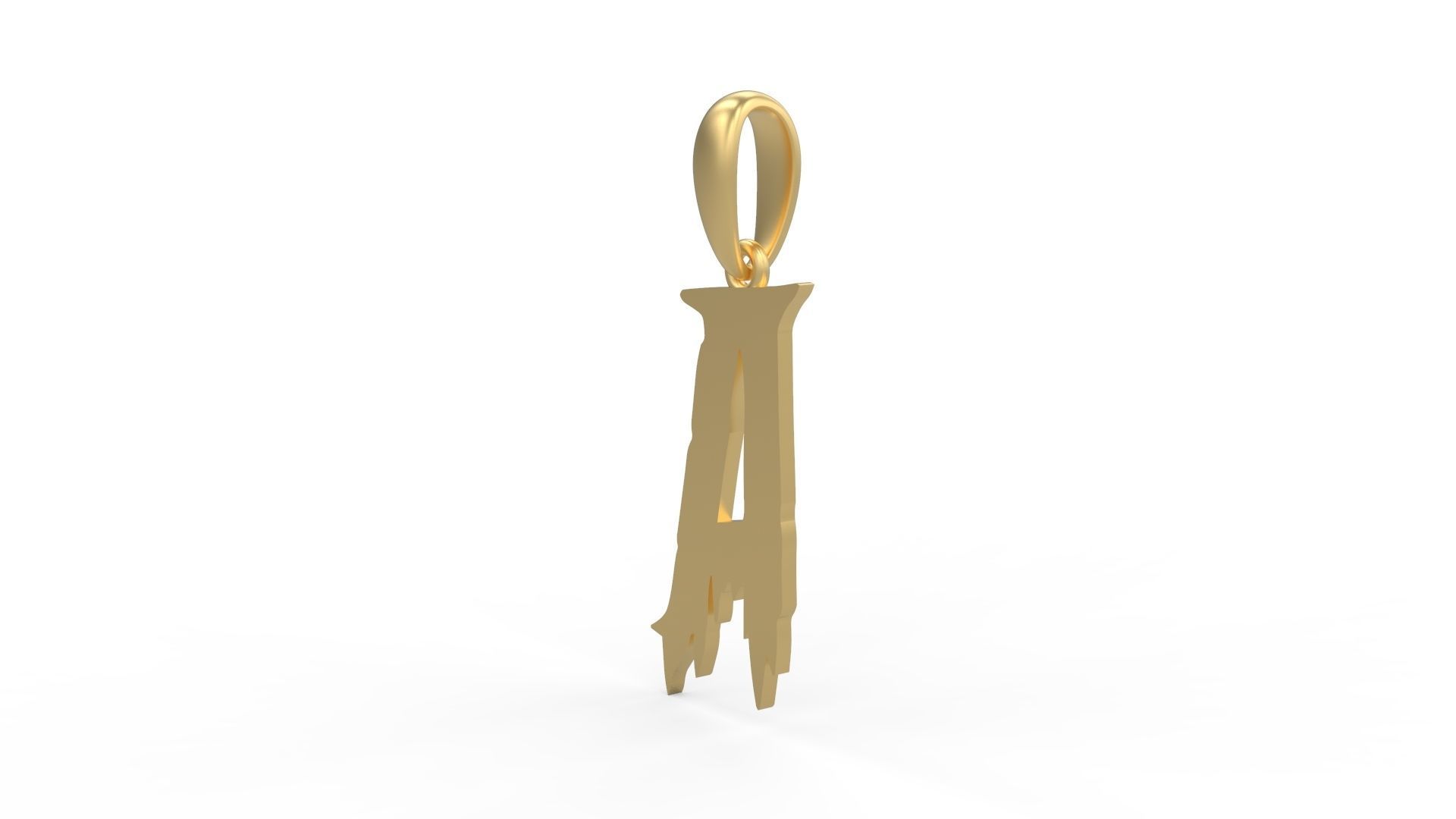 Initial Letters Pendant Frightmare A 3D print model_1