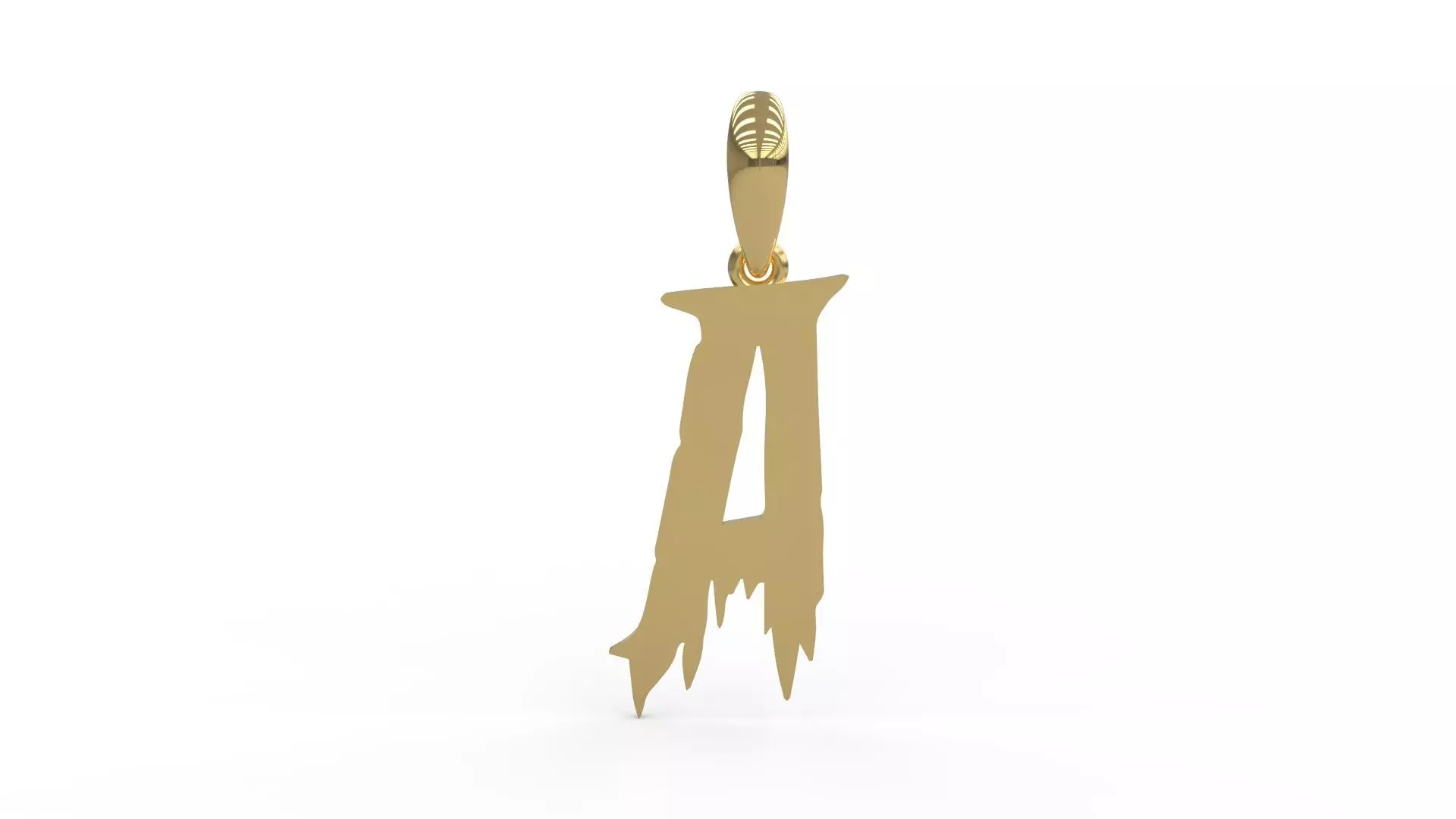 Initial Letters Pendant Frightmare A 3D print model_0