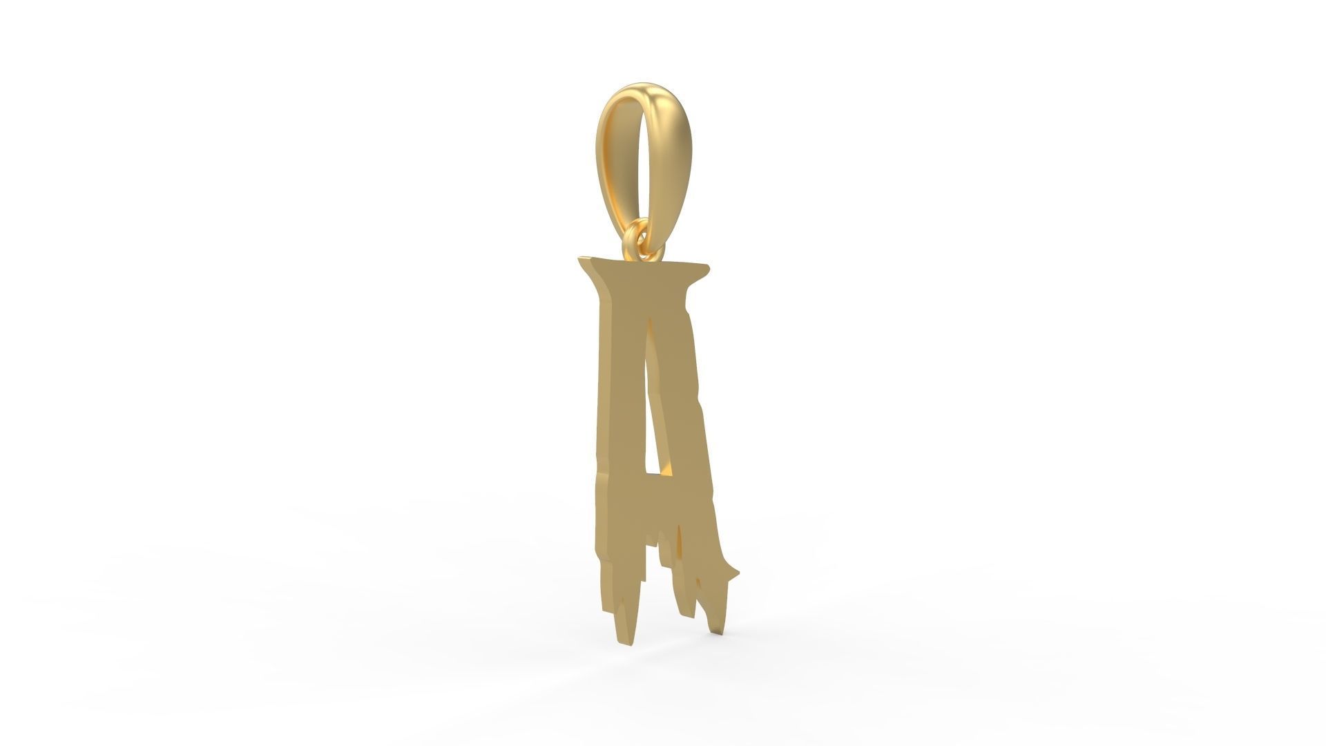 Initial Letters Pendant Frightmare A 3D print model_3