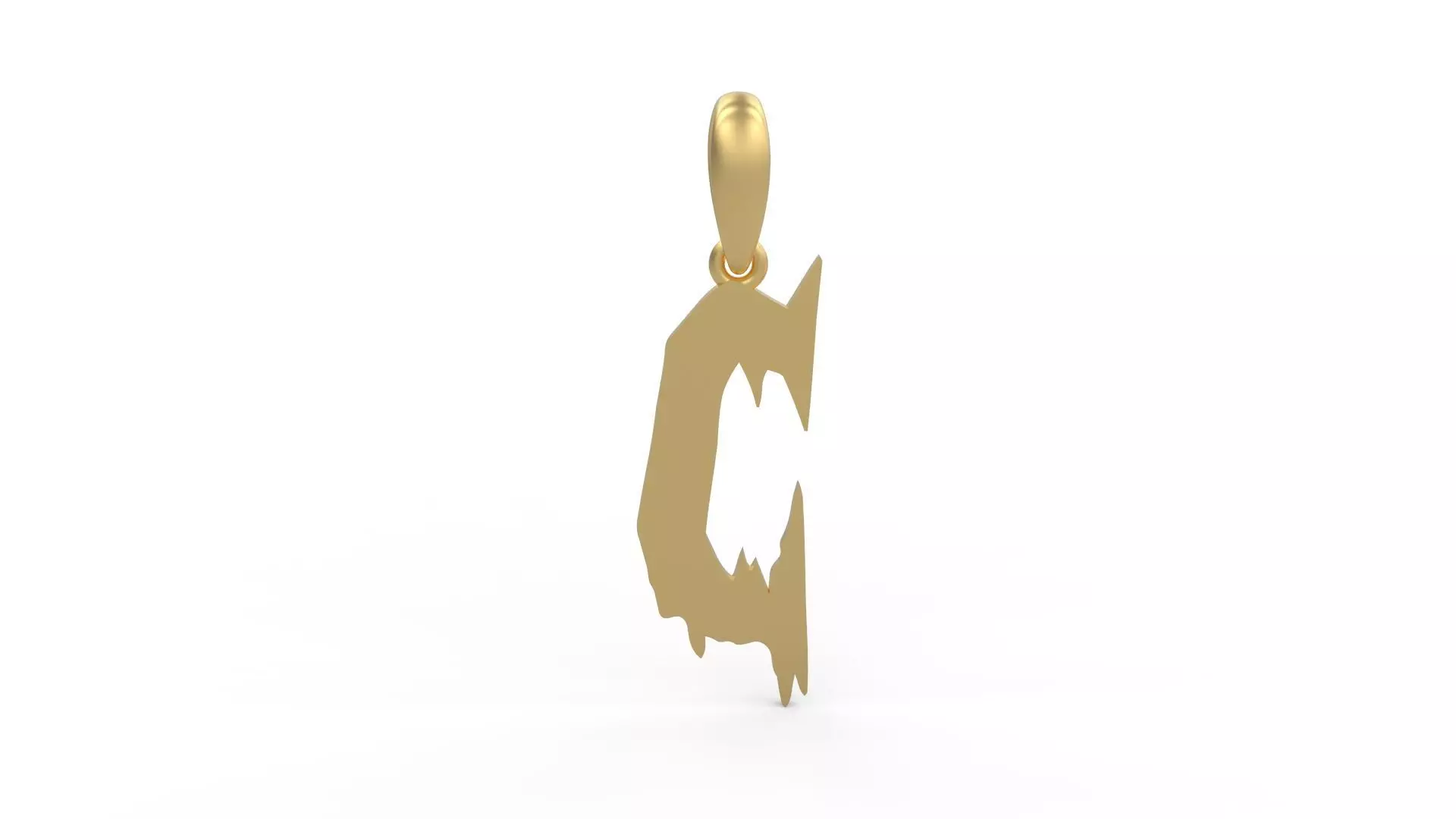 Initial Letters Pendant Frightmare C 3D print model_0