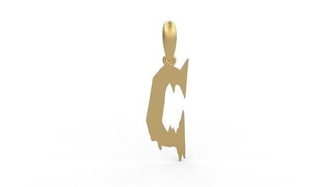 Initial Letters Pendant Frightmare C 3D print model