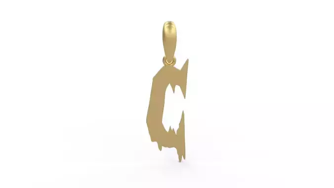 Initial Letters Pendant Frightmare C 3D print model