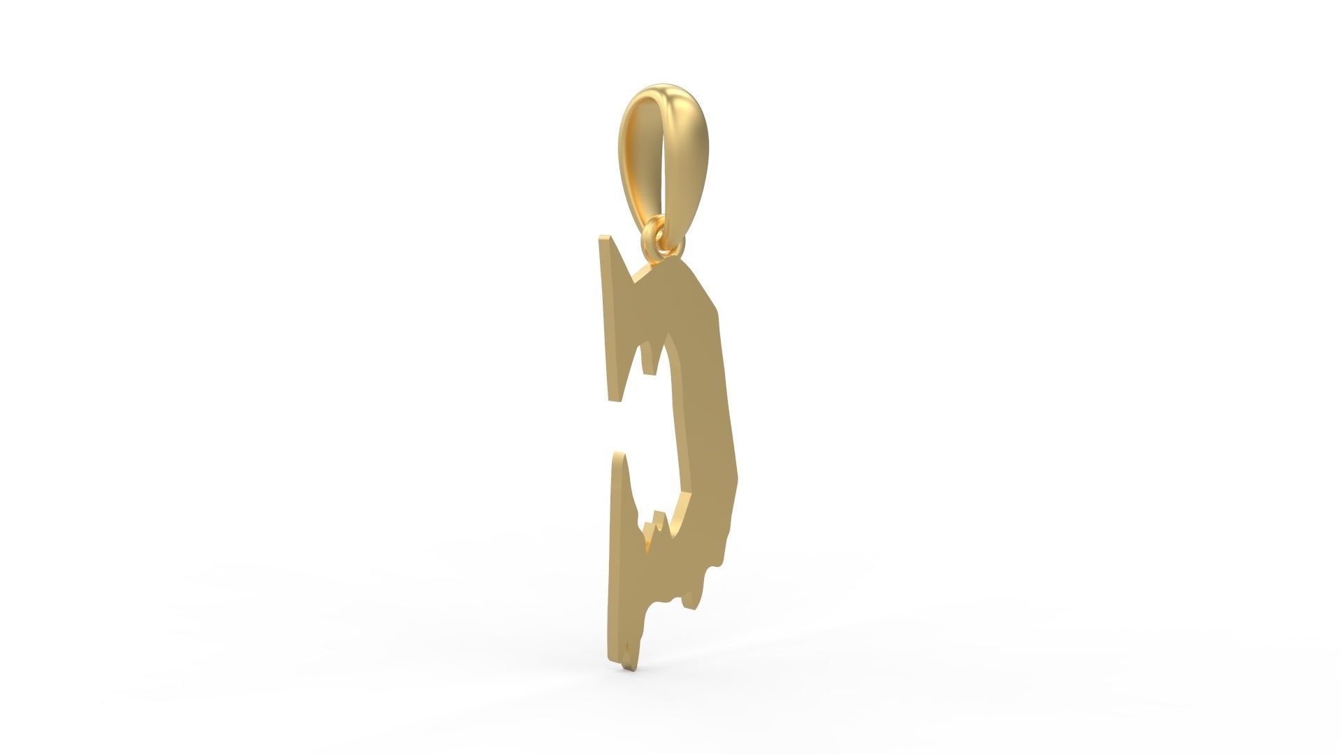 Initial Letters Pendant Frightmare C 3D print model_3