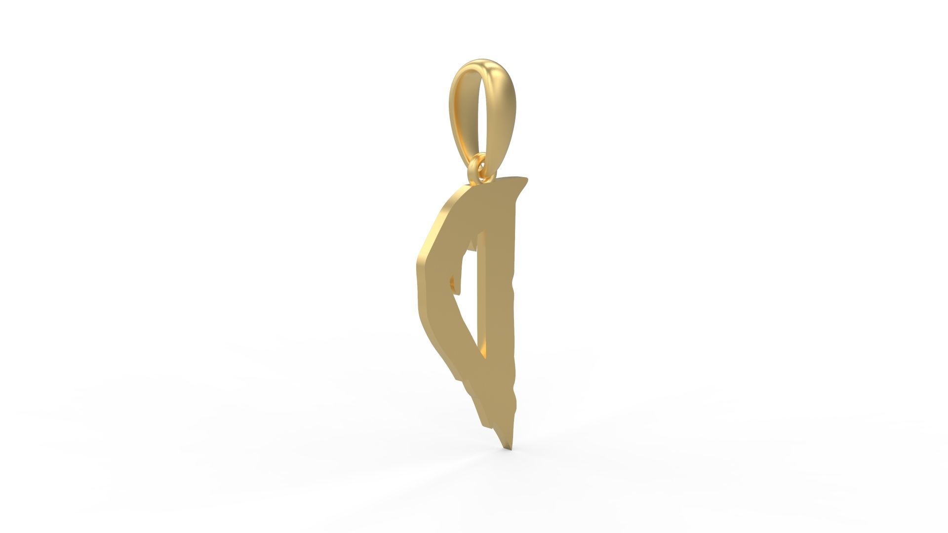 Initial Letters Pendant Frightmare D 3D print model_3