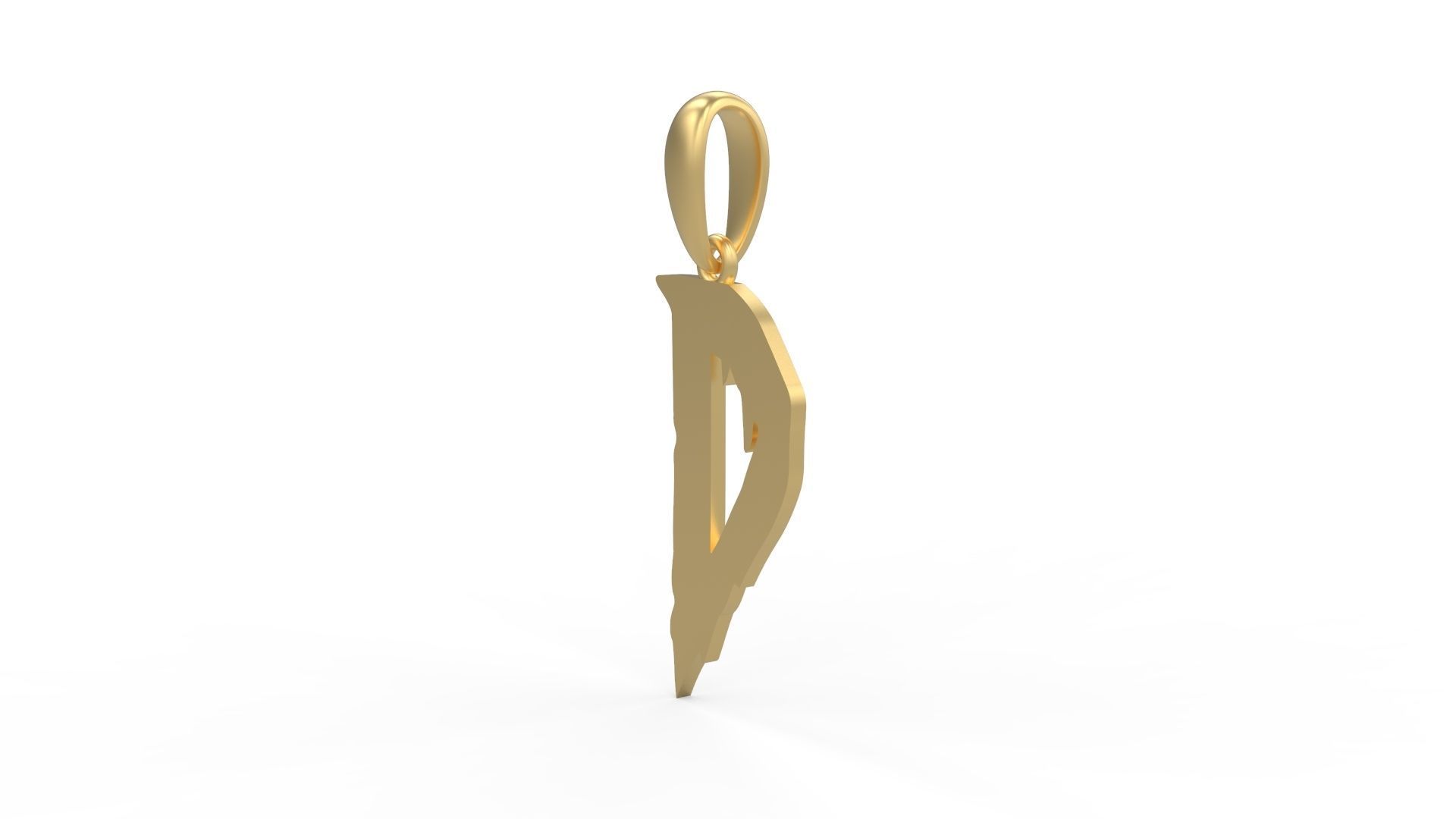 Initial Letters Pendant Frightmare D 3D print model_1