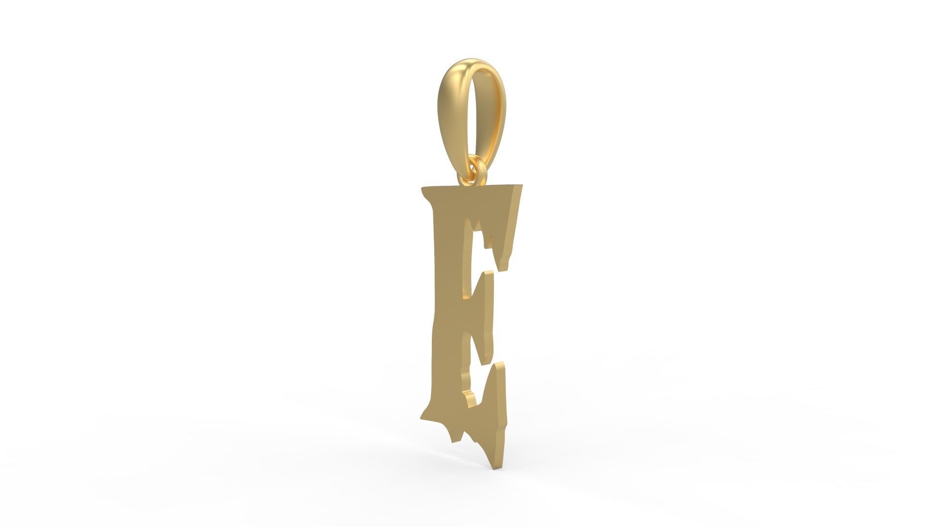 Initial Letters Pendant Frightmare E 3D print model_1