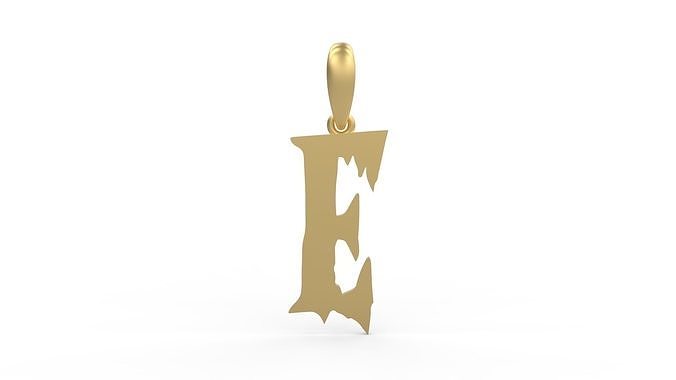 Initial Letters Pendant Frightmare E 3D print model