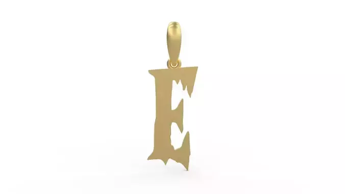 Initial Letters Pendant Frightmare E 3D print model