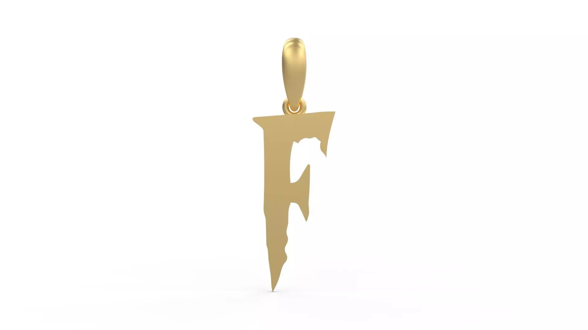 Initial Letters Pendant Frightmare F 3D print model_0