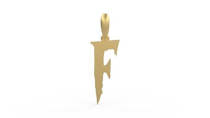 Initial Letters Pendant Frightmare F 3D print model