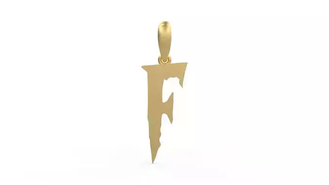 Initial Letters Pendant Frightmare F 3D print model