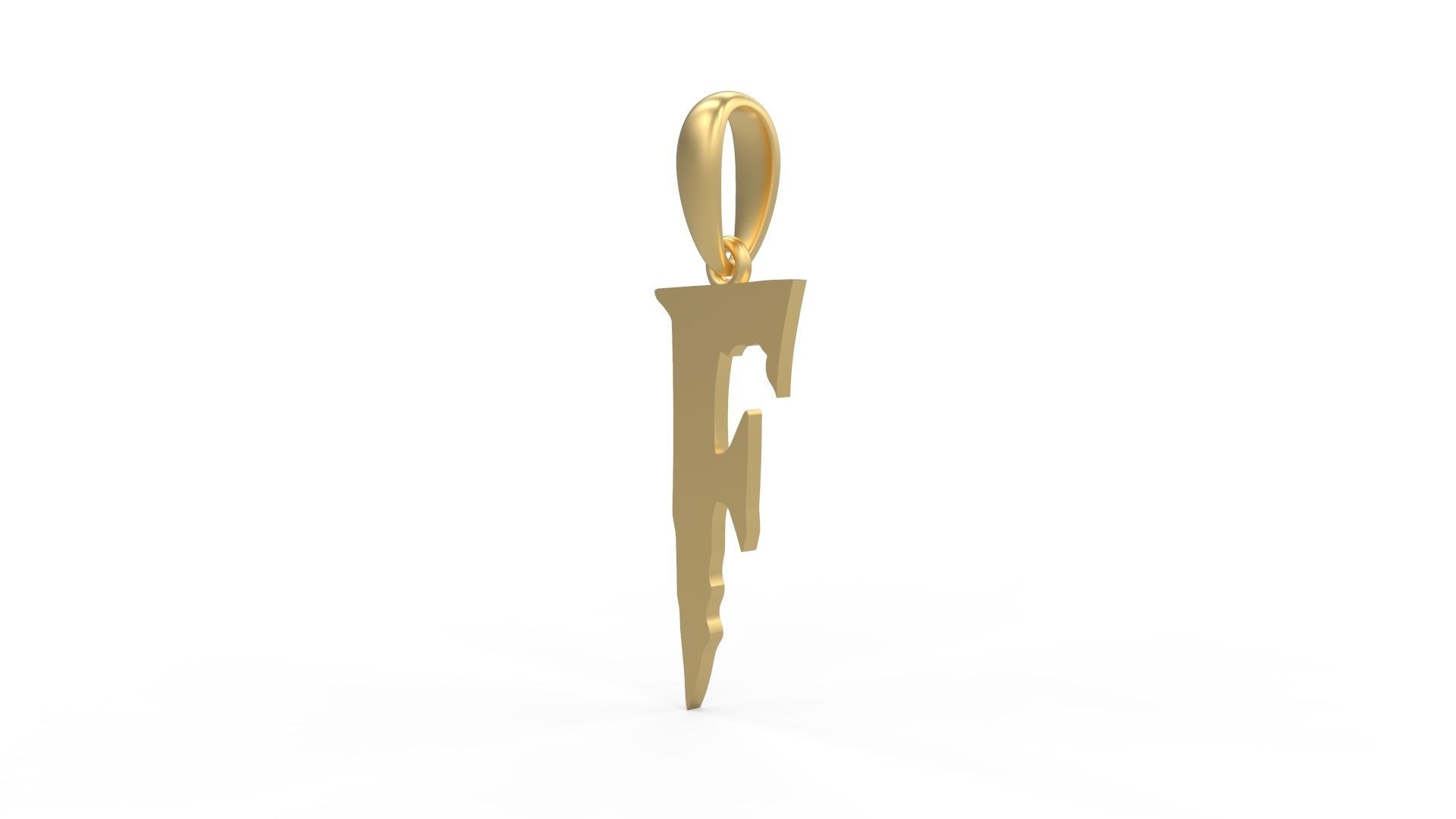Initial Letters Pendant Frightmare F 3D print model_1