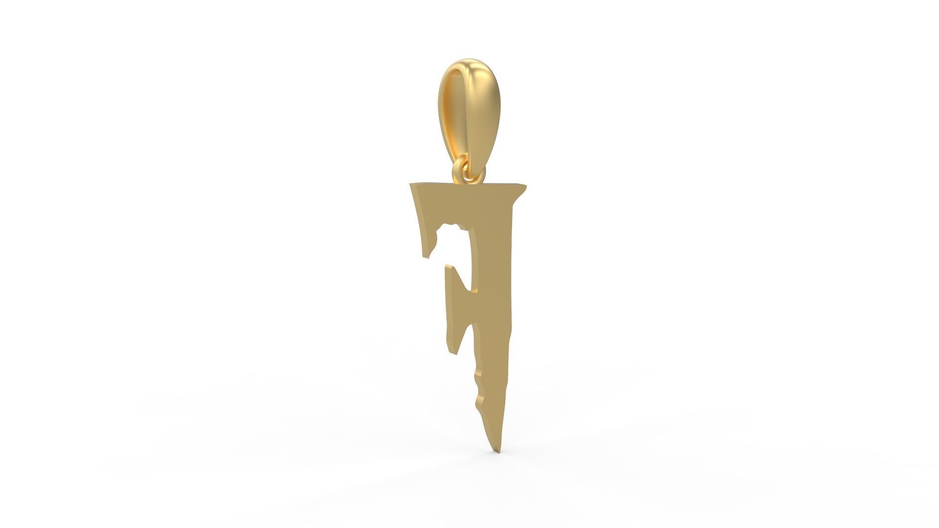 Initial Letters Pendant Frightmare F 3D print model_3
