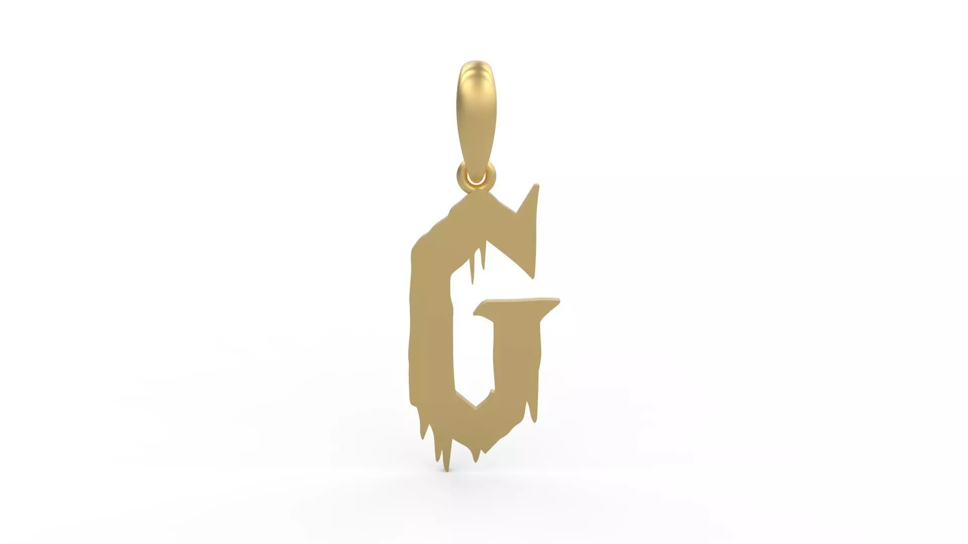Initial Letters Pendant Frightmare G 3D print model_0