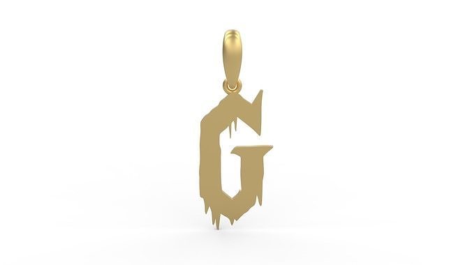 Initial Letters Pendant Frightmare G 3D print model
