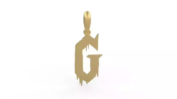 Initial Letters Pendant Frightmare G 3D print model