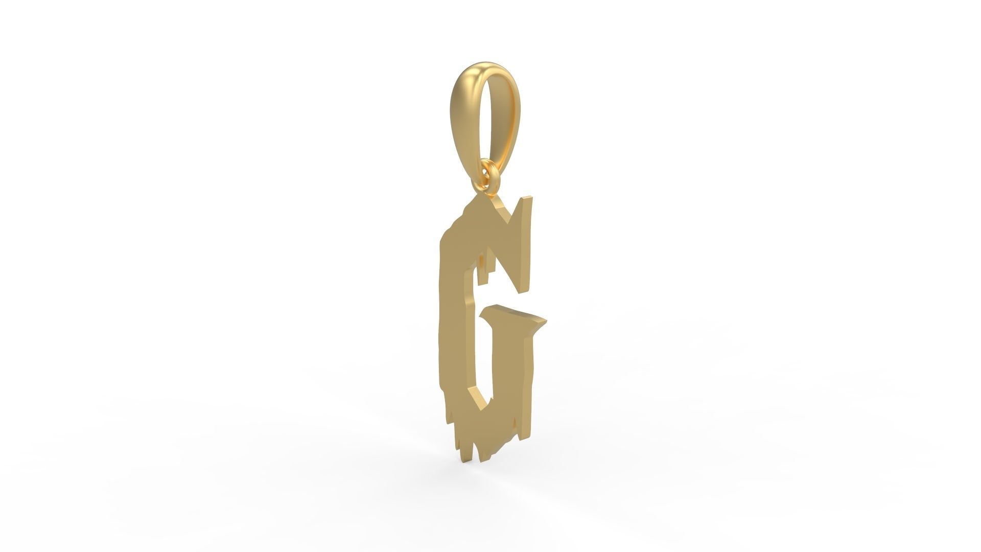 Initial Letters Pendant Frightmare G 3D print model_1
