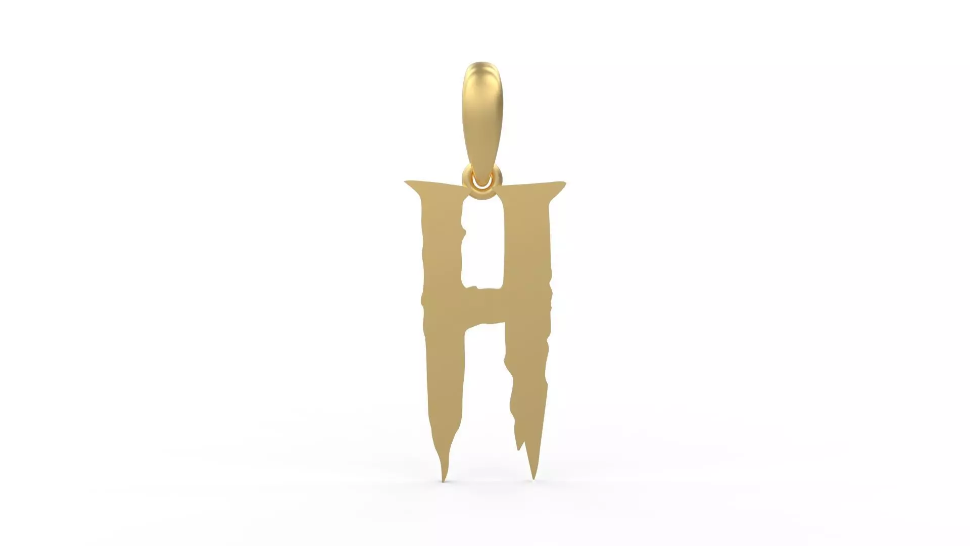 Initial Letters Pendant Frightmare H 3D print model_0
