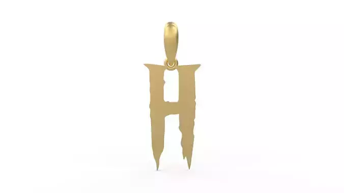 Initial Letters Pendant Frightmare H 3D print model