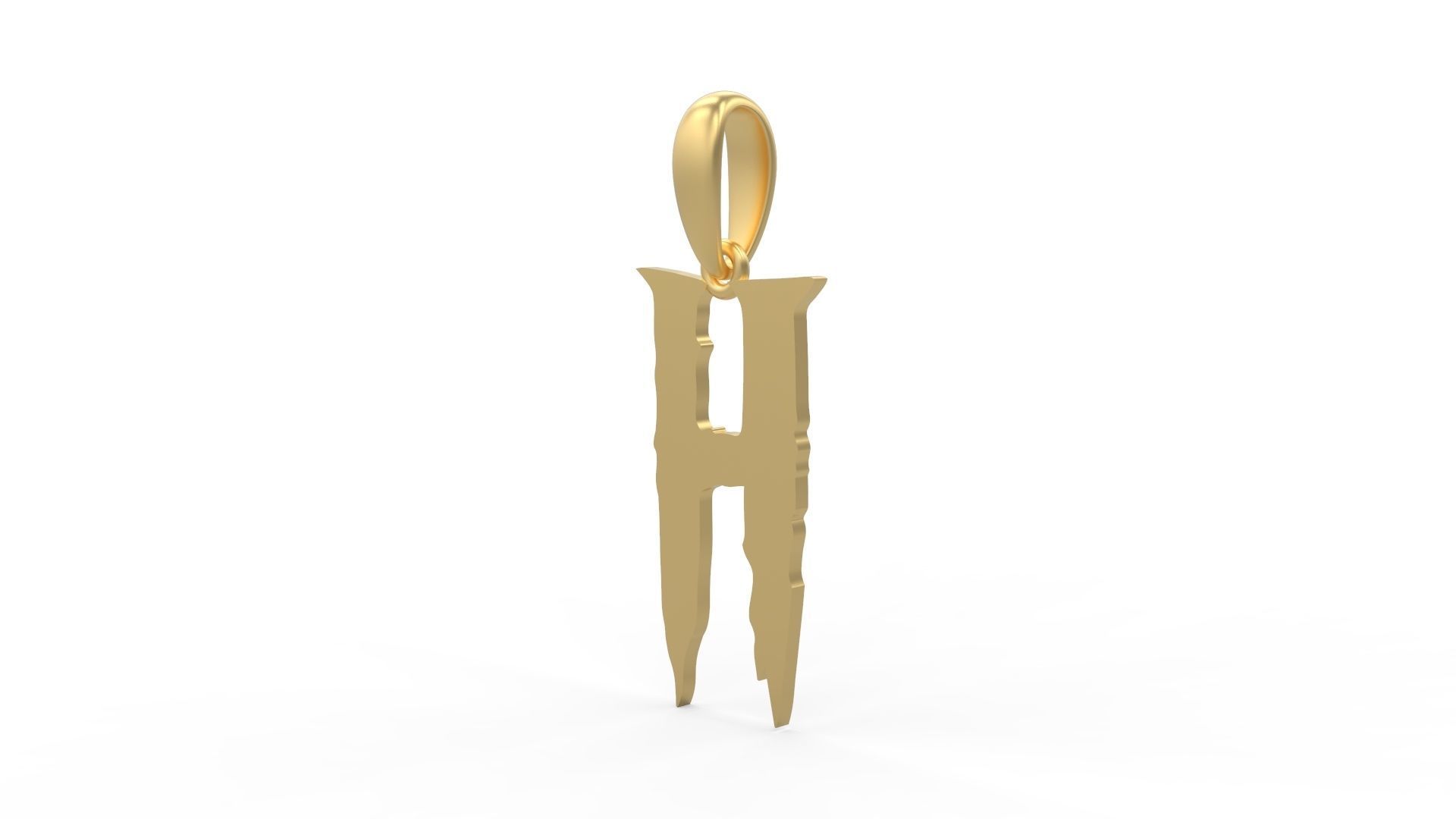 Initial Letters Pendant Frightmare H 3D print model_1