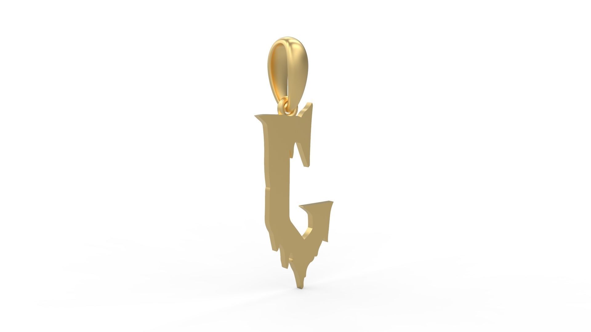Initial Letters Pendant Frightmare J 3D print model_3