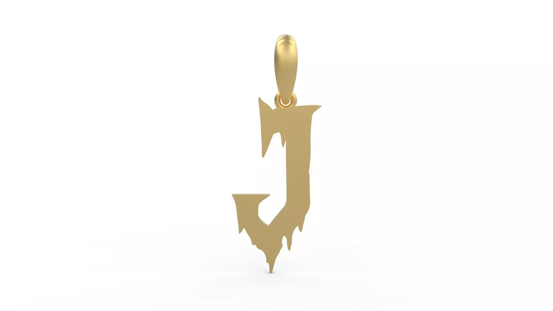 Initial Letters Pendant Frightmare J 3D print model_0