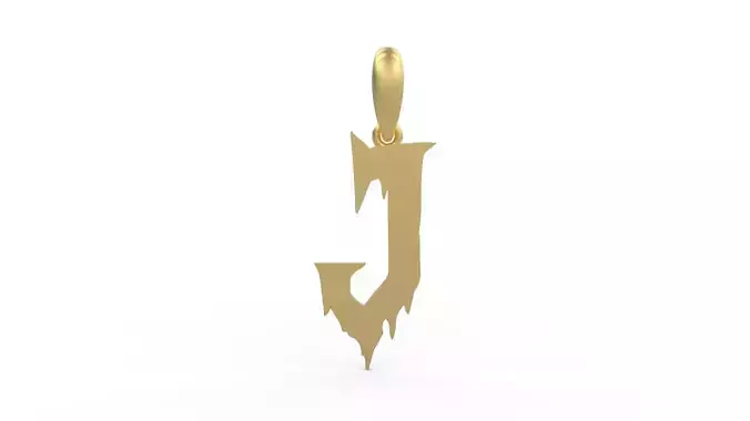 Initial Letters Pendant Frightmare J 3D print model