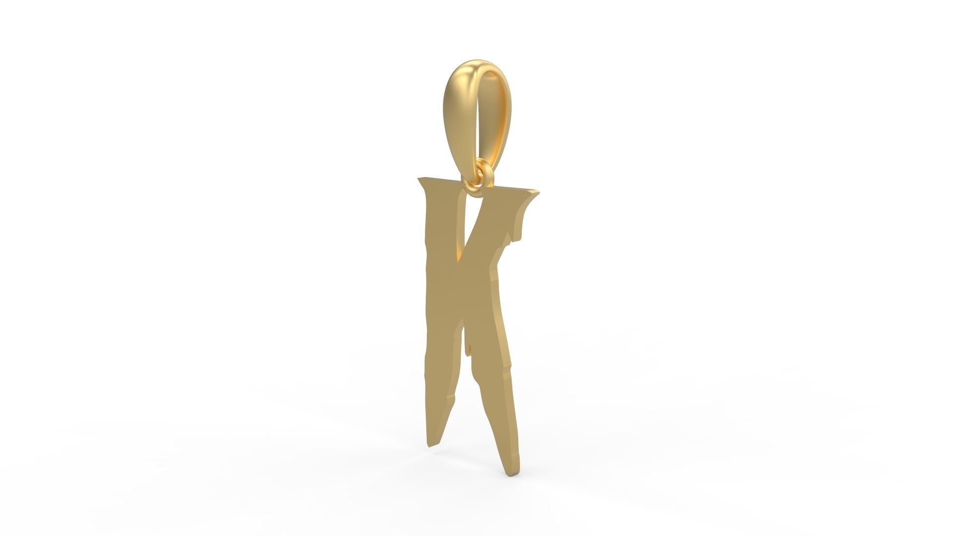 Initial Letters Pendant Frightmare K 3D print model_1