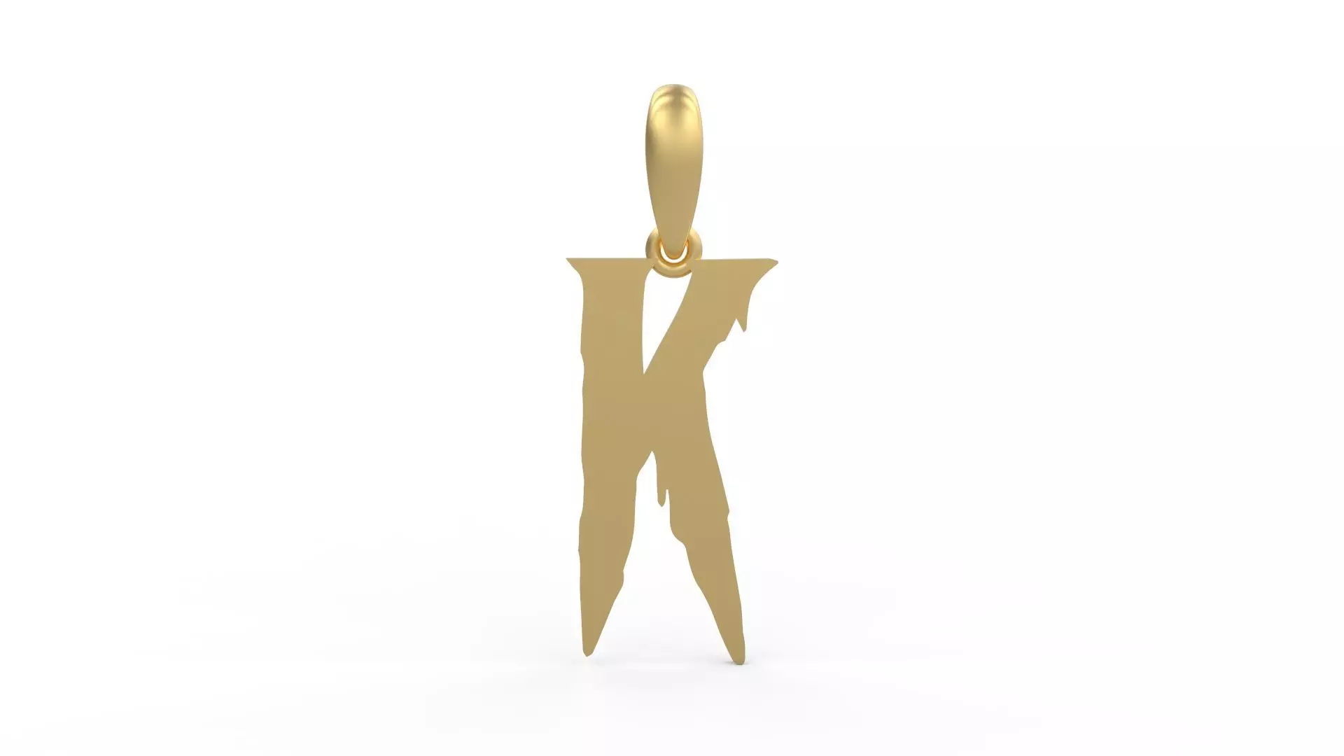 Initial Letters Pendant Frightmare K 3D print model_0