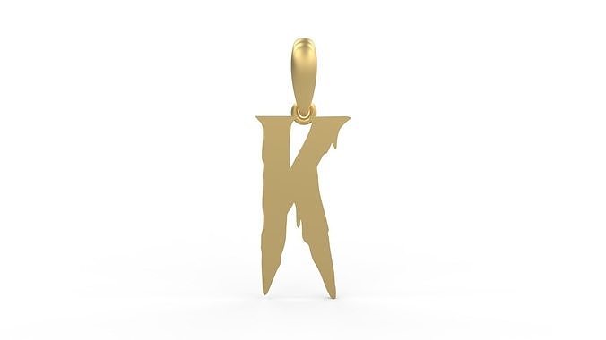 Initial Letters Pendant Frightmare K 3D print model