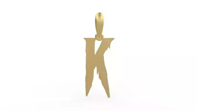 Initial Letters Pendant Frightmare K 3D print model